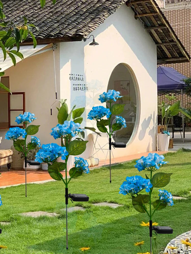 1PC Outdoor Solar-Powered Hydrangea Lanterns