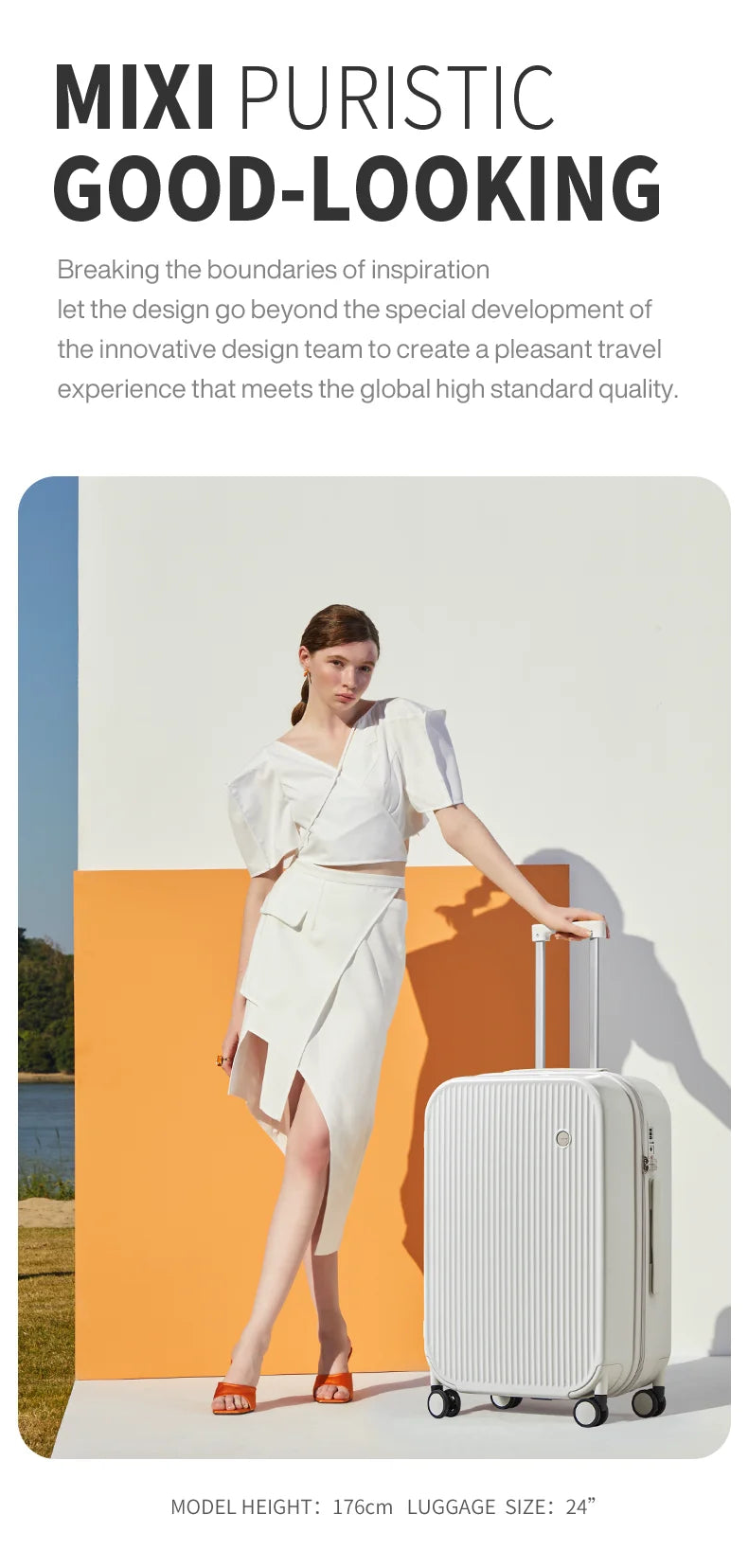 Carry On Luggage with Cup Phone Holder