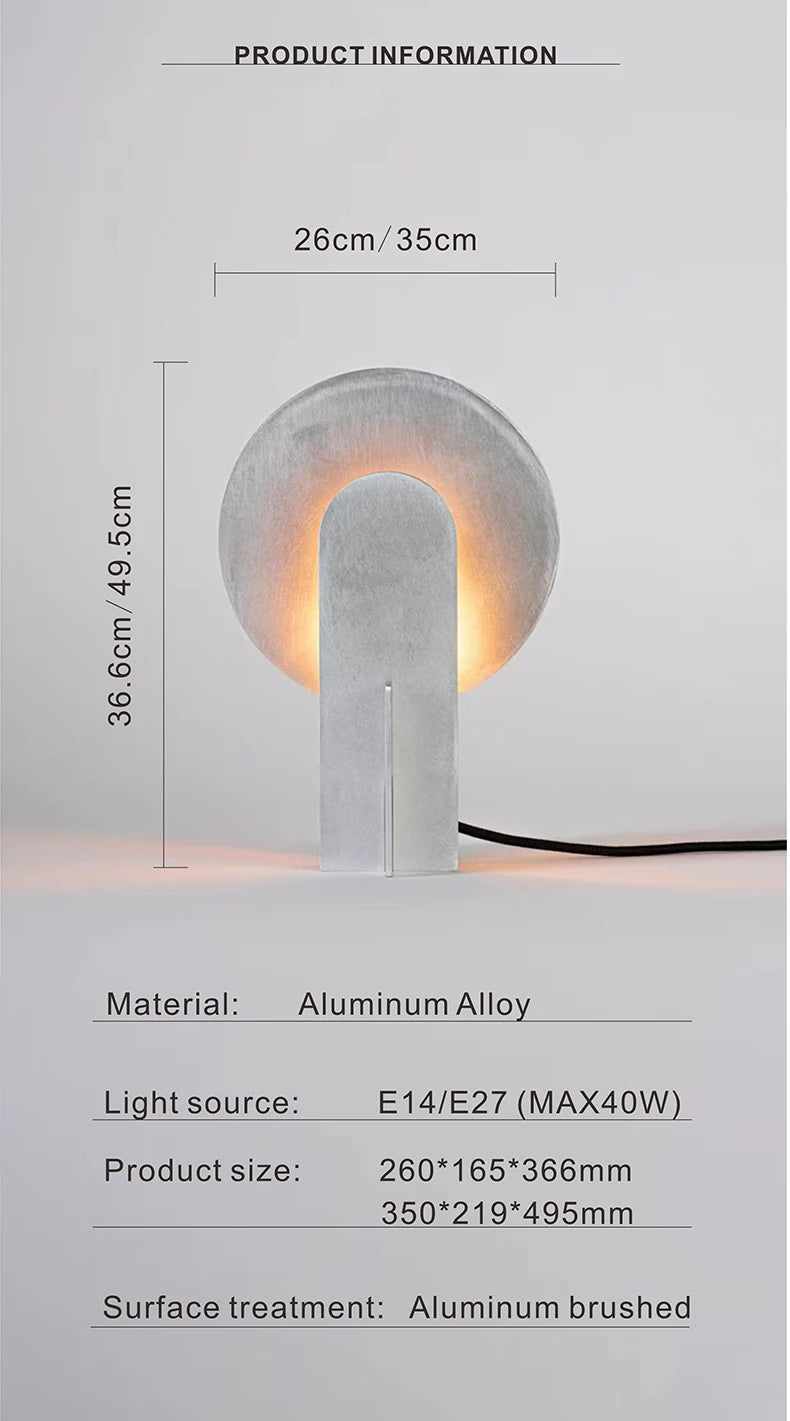 Mid century Aluminum table lamp