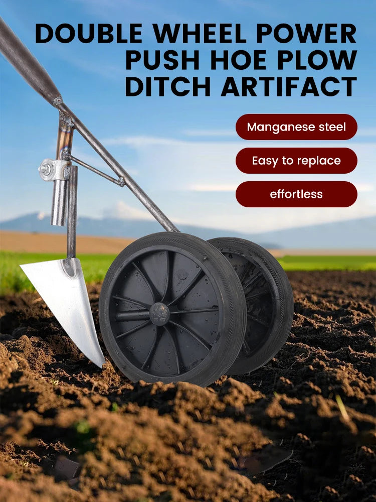 3 in 1 Multifunctional 2Wheels Power-assisted Weeding Scarifying Hoes