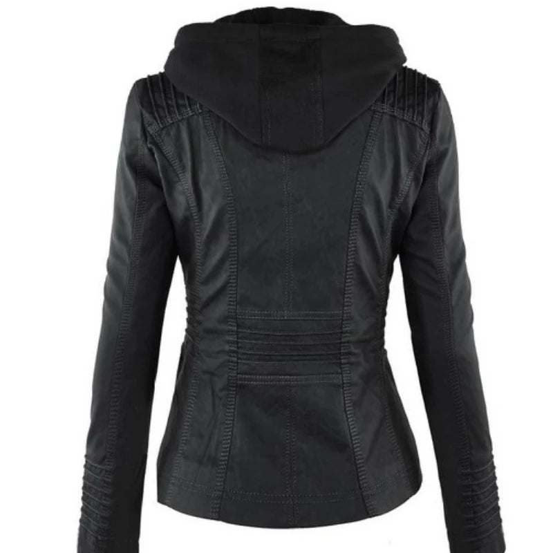 Faux Leather Jacket Women 2025 Basic Jacket Coat Female Winter Motorcycle Jacket PU Leather Zipper Hoodies Outerwear chaqueta