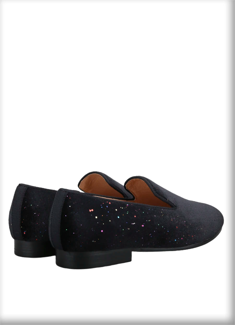 Mens Smoking Slippers with Breathable Leather Insoles and Handmade Sequins for Proms And Parties
