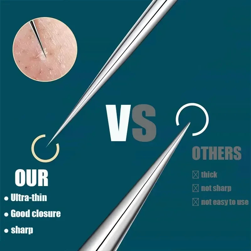 1/11Pcs Acne Pimples Blackhead Remover Clip Ultra-fine Tweezers