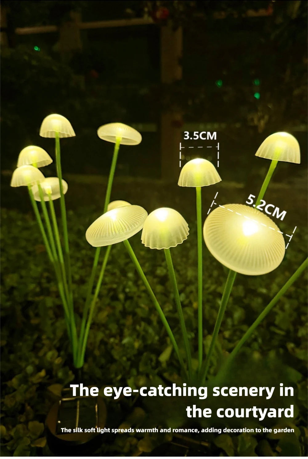LED Solar Jellyfish Mushroom Fairy Lights