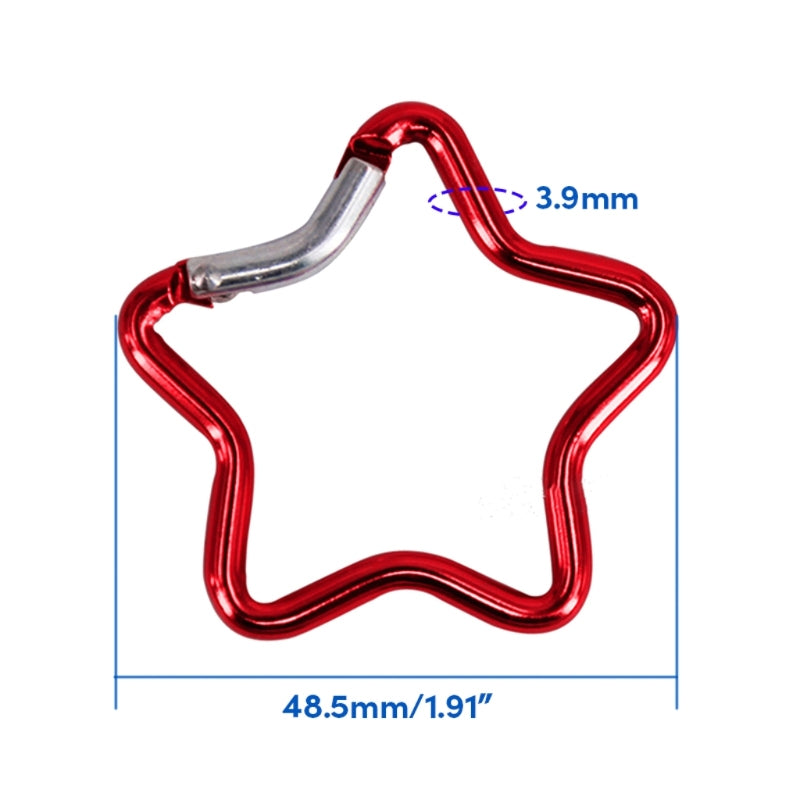 Aluminum Outdoor Star Shaped Spring Locking Carabiner Clip
