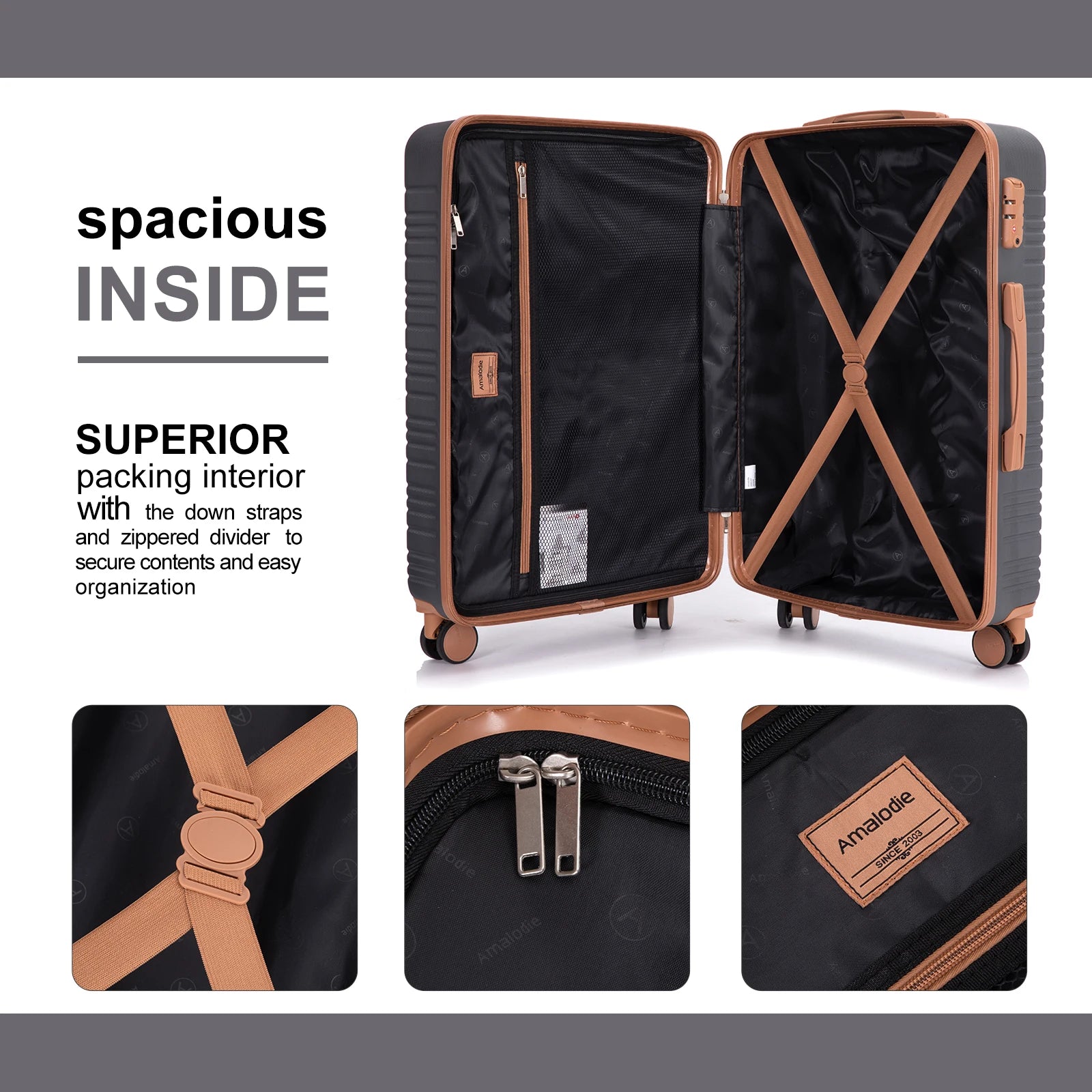 3-Piece Luggage Suitcase