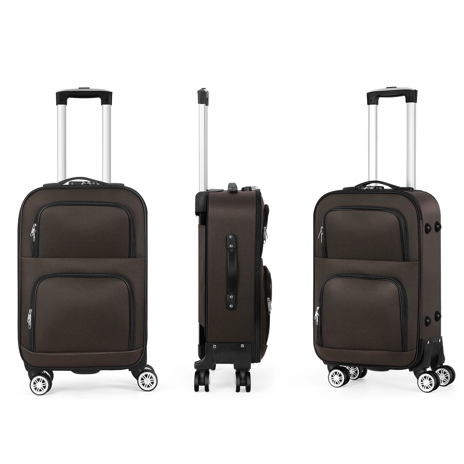 20 inch lightweight luggage with rotating wheels