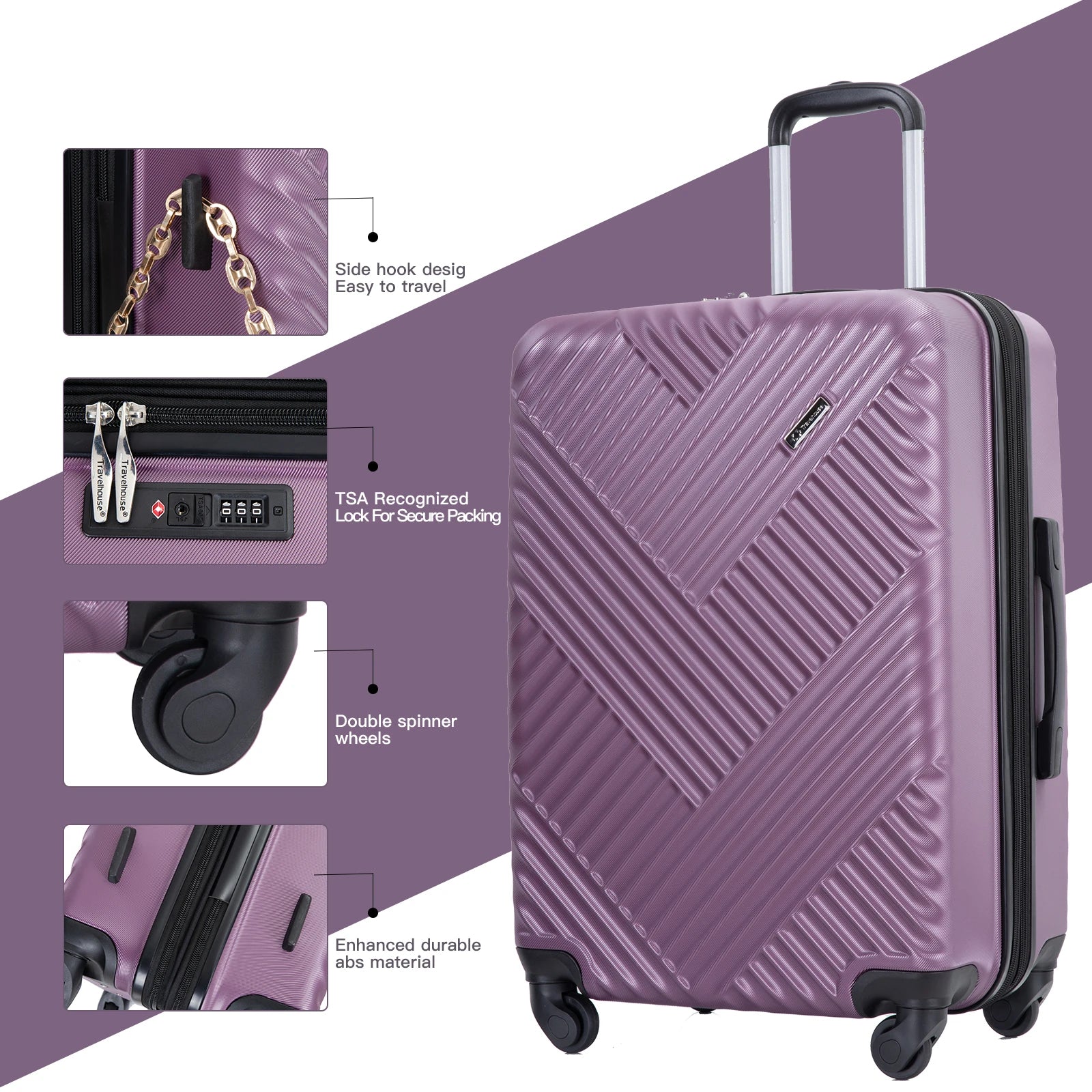 Luggage 3 Piece Suitcase Set