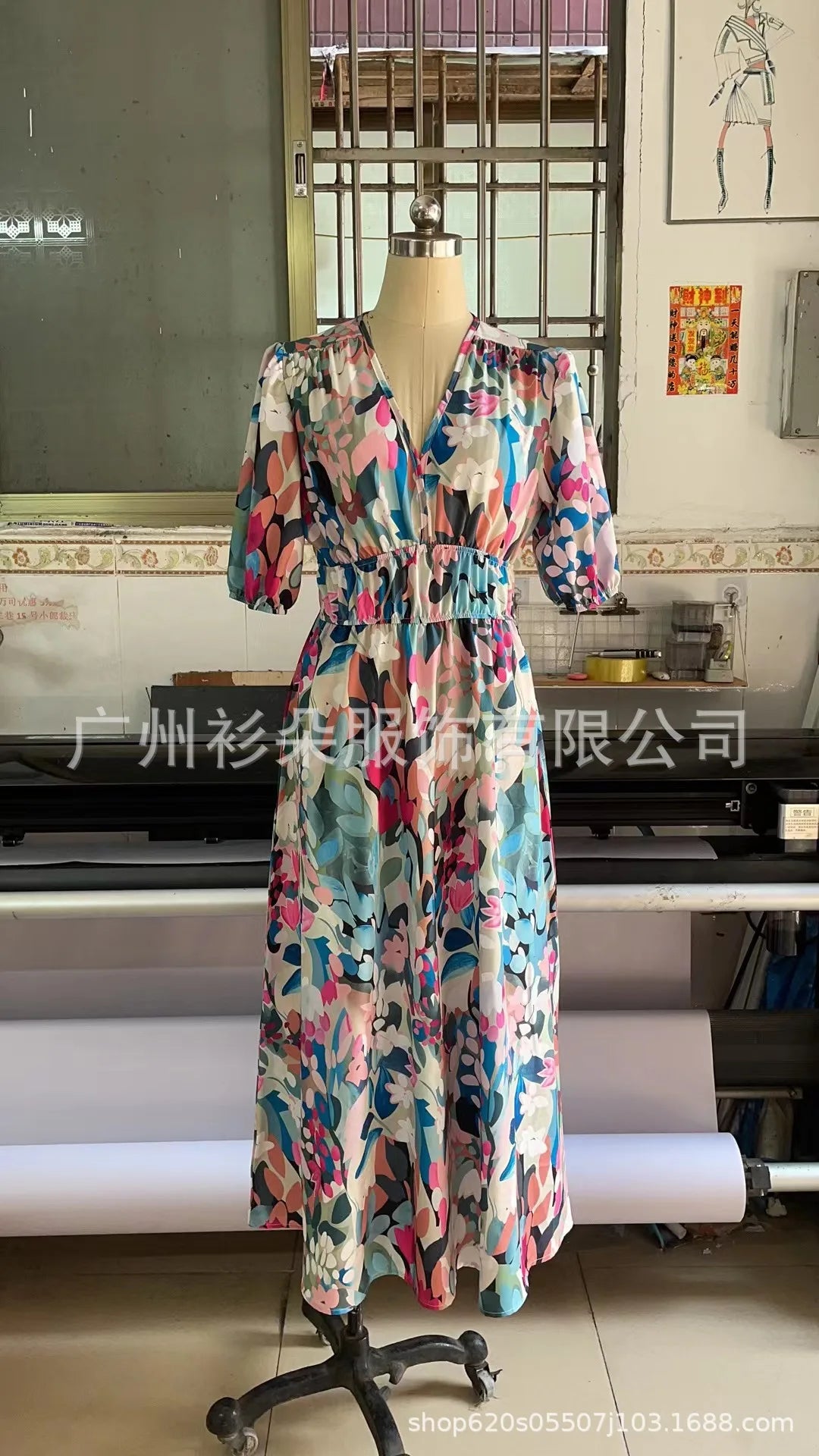 Women's Spring Floral Print Dress