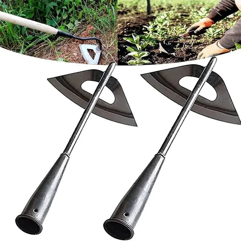 All-Steel Hardened Hollow Hoe Handheld Weeding Rake