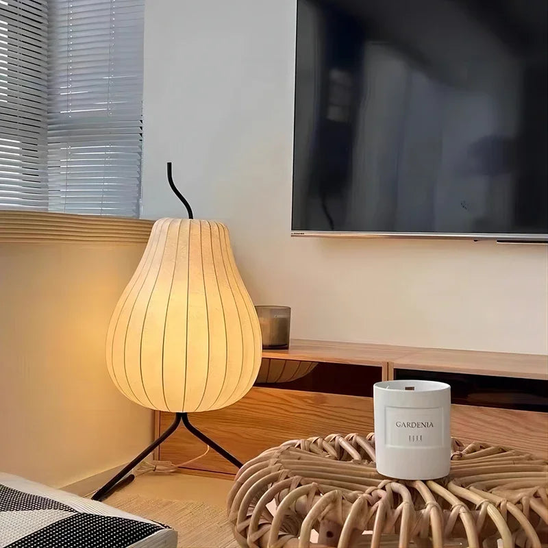 Japanese Style Wabi Sabi Pear Shape Floor Lamp