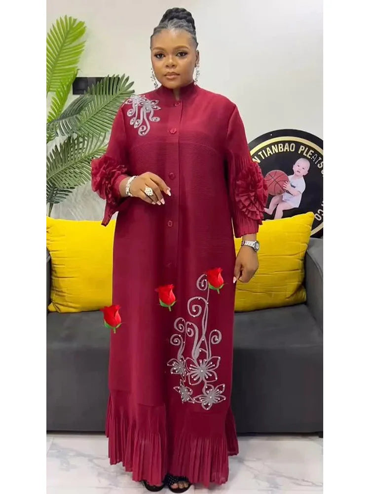Women Lapel Flower Dress
