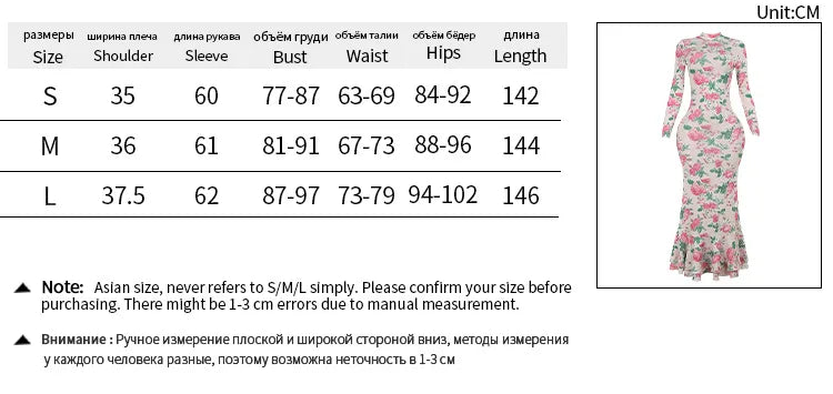 Temperament long sleeve slim long printed dress women's new autumn fashion elegant long dress