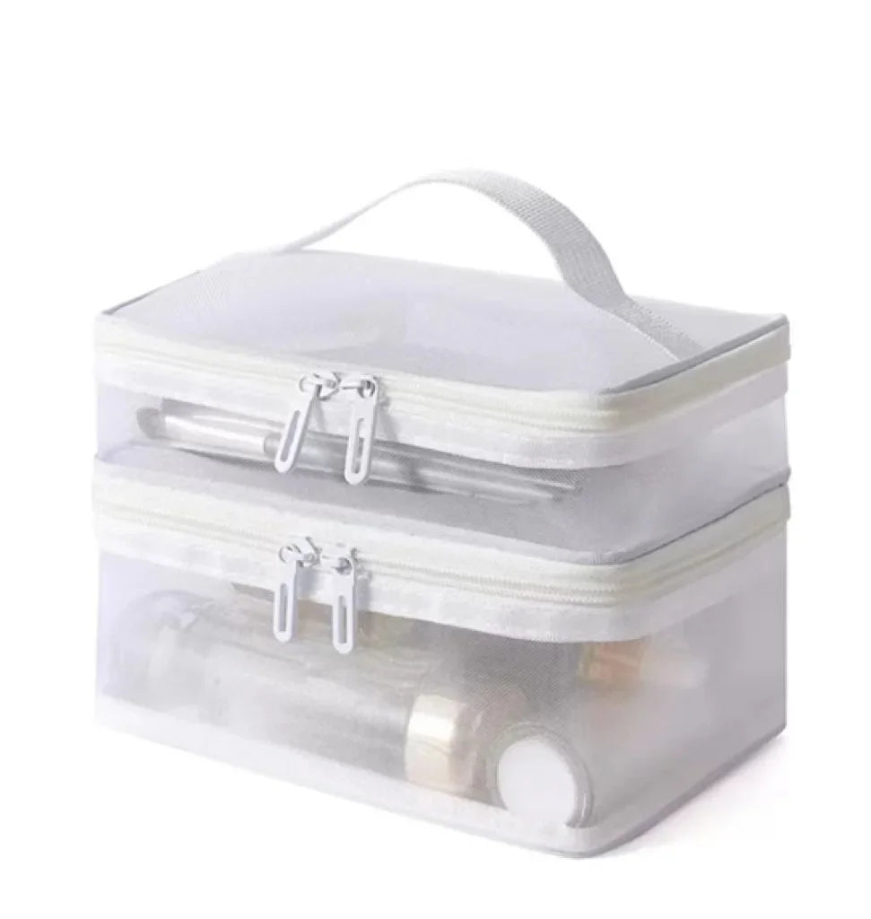 Double Layer Mesh Makeup Bag