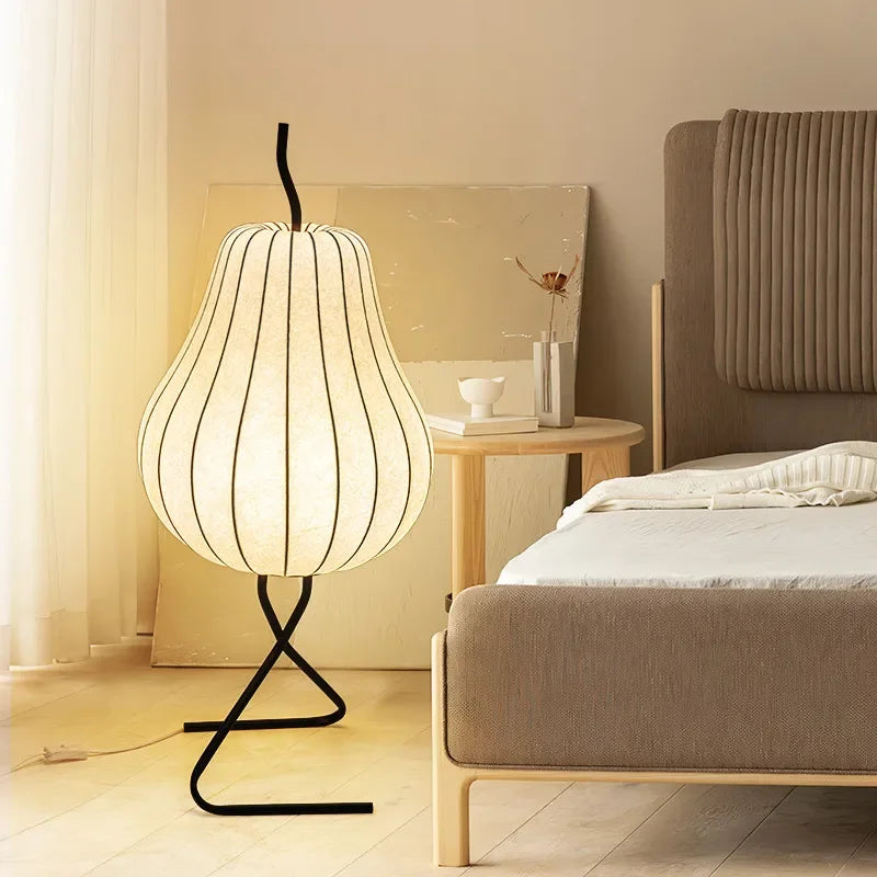 Japanese Style Wabi Sabi Pear Shape Floor Lamp