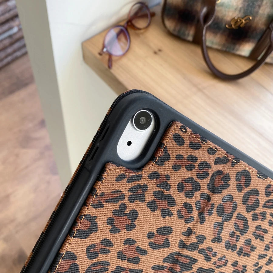 Leather Cover Leopard-print Case