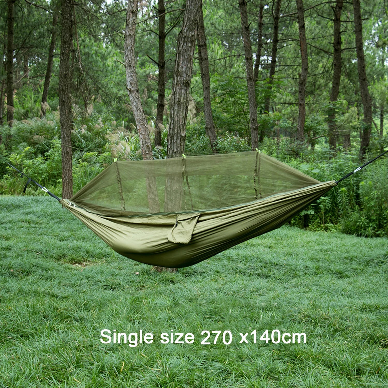 Single and Double Size Nylon Fabric Portable Travel Hammock