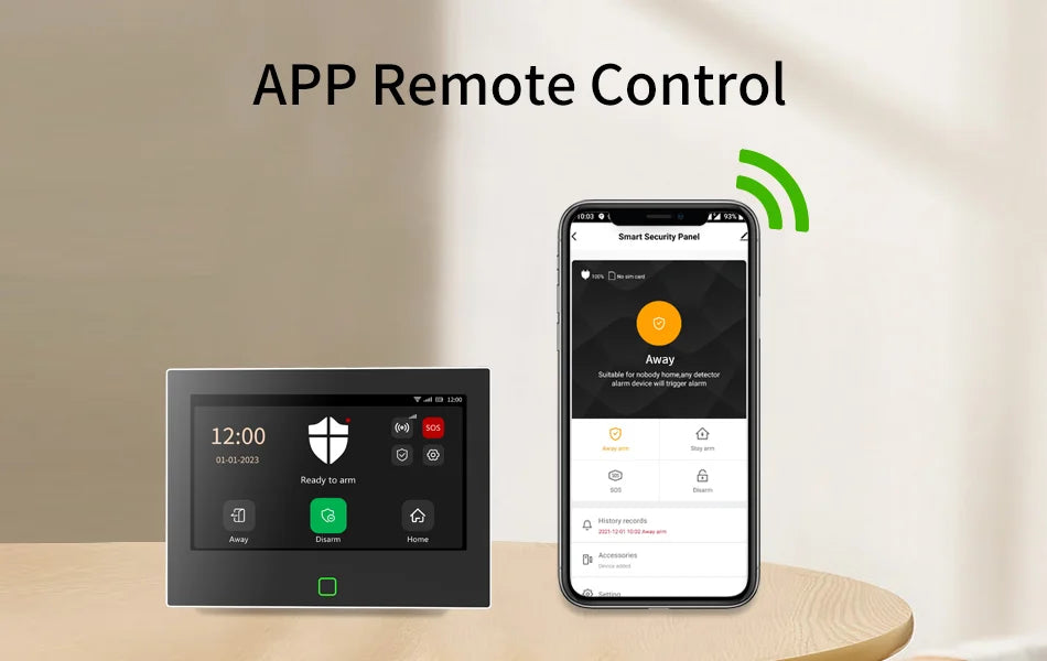 Staniot LoRa Version 7 inch Security Alarm System WiFi 4G Tuya Smart Home Burglar Kit 500m Transmission Distance Built-in Siren