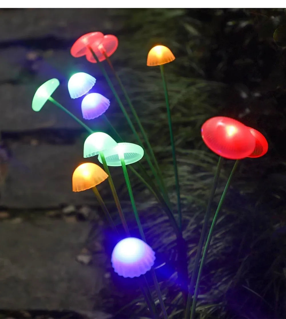 LED Solar Jellyfish Mushroom Fairy Lights