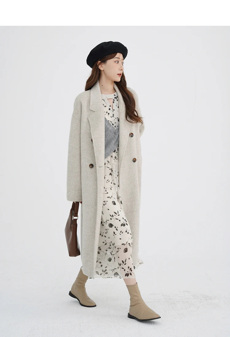 Floral Midi Dress Women Sweet A-Line Long Sleeve Hollow Out Dress Elegant High Waist Casual Long Dress Daily or Vacation Outfits
