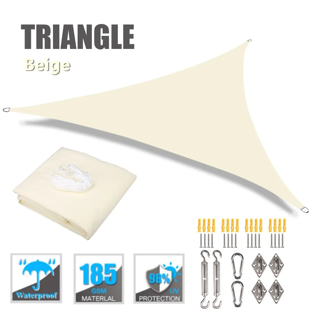 Waterproof Triangle Sun Shade Sail Canopy