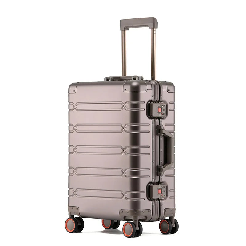 All-aluminum-magnesium alloy trolley suitcase