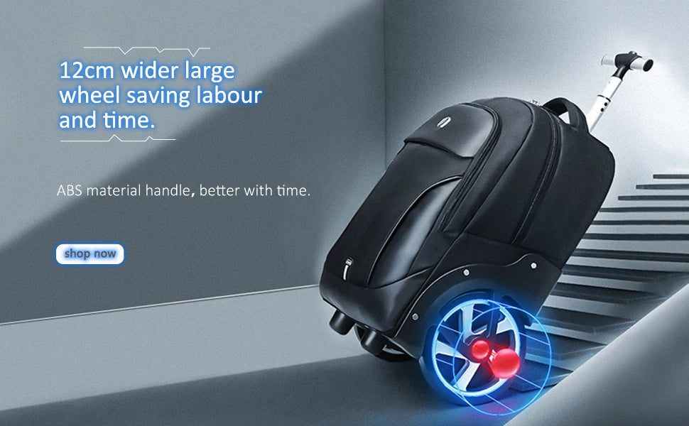 20 inch Rolling Luggage Backpack With Wheels