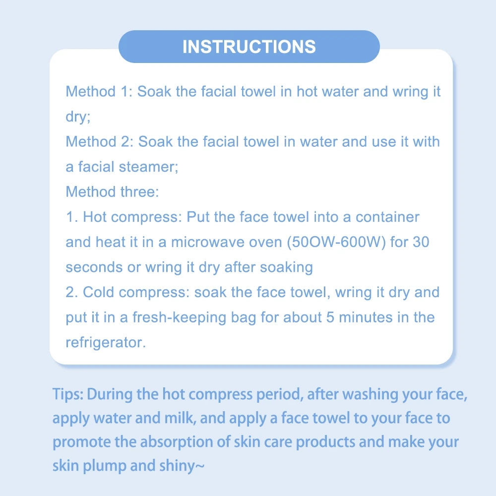 1Pcs Cotton Hot Compress Face Towel