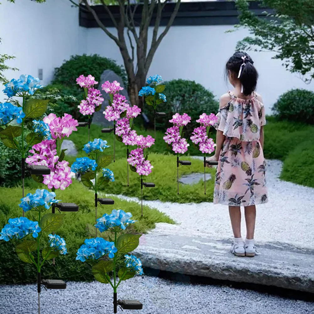 1PC Outdoor Solar-Powered Hydrangea Lanterns