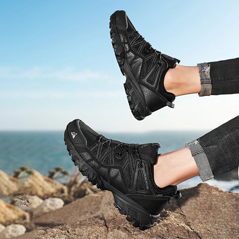 Men's Breathable Cushioning Nonslip Hiking Sneakers