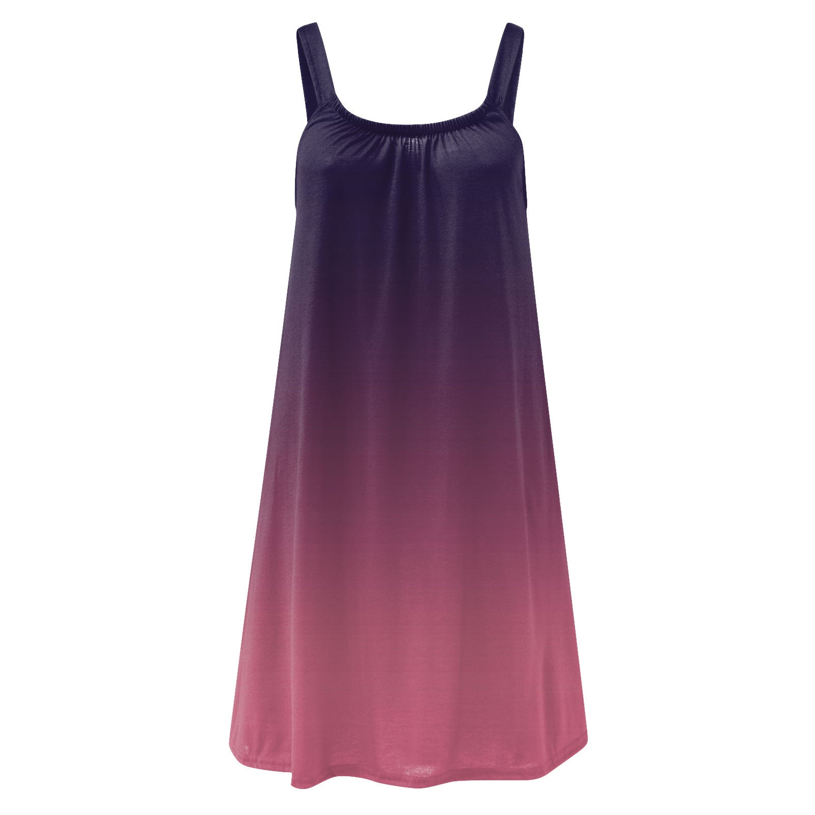 Gradient Print Dresses For Women Summer Sleeveless Neck Boho Beach dress