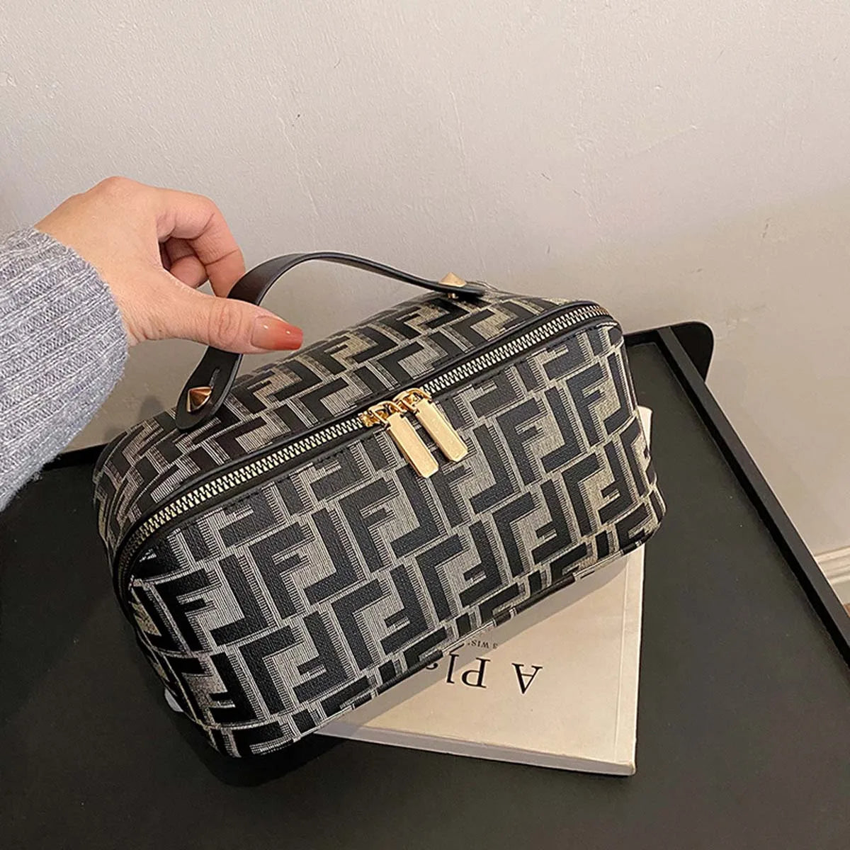 Travel cosmetics division toiletry bag