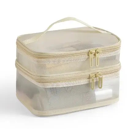 Double Layer Mesh Makeup Bag