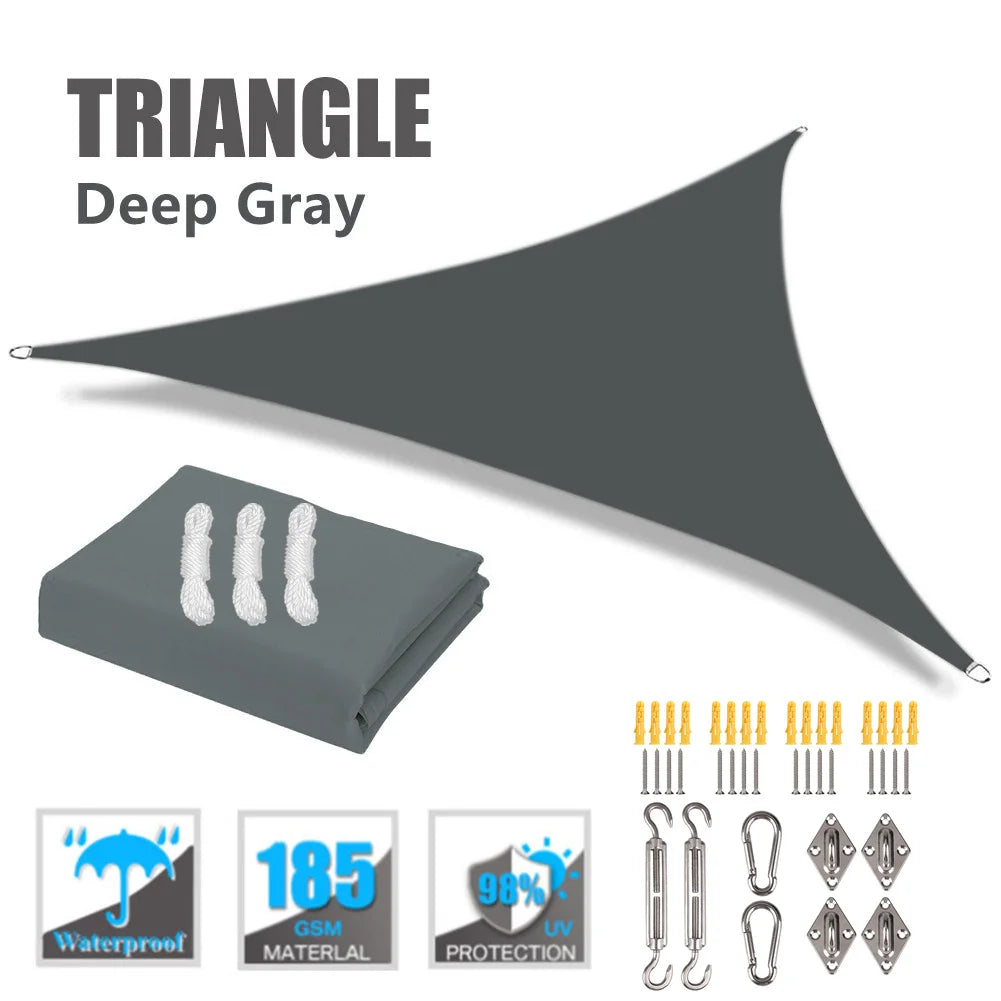 Waterproof Triangle Sun Shade Sail Canopy