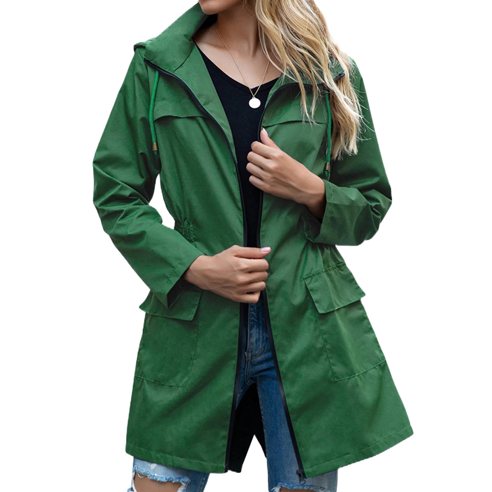 Imcute Women Lightweight Waterproof Rain Jackets Active Outdoor Hooded Windbreaker Raincoat