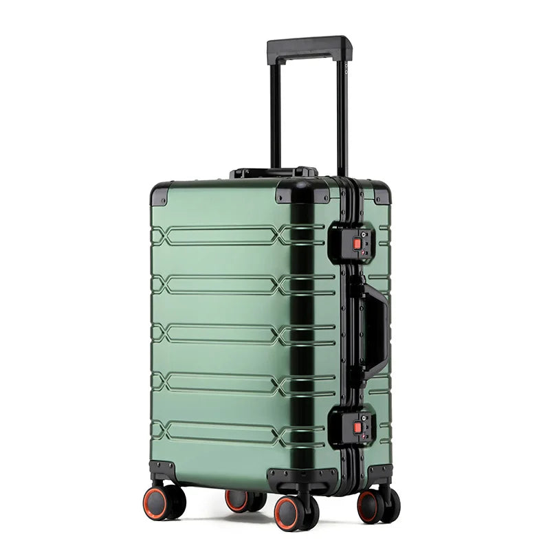 All-aluminum-magnesium alloy trolley suitcase