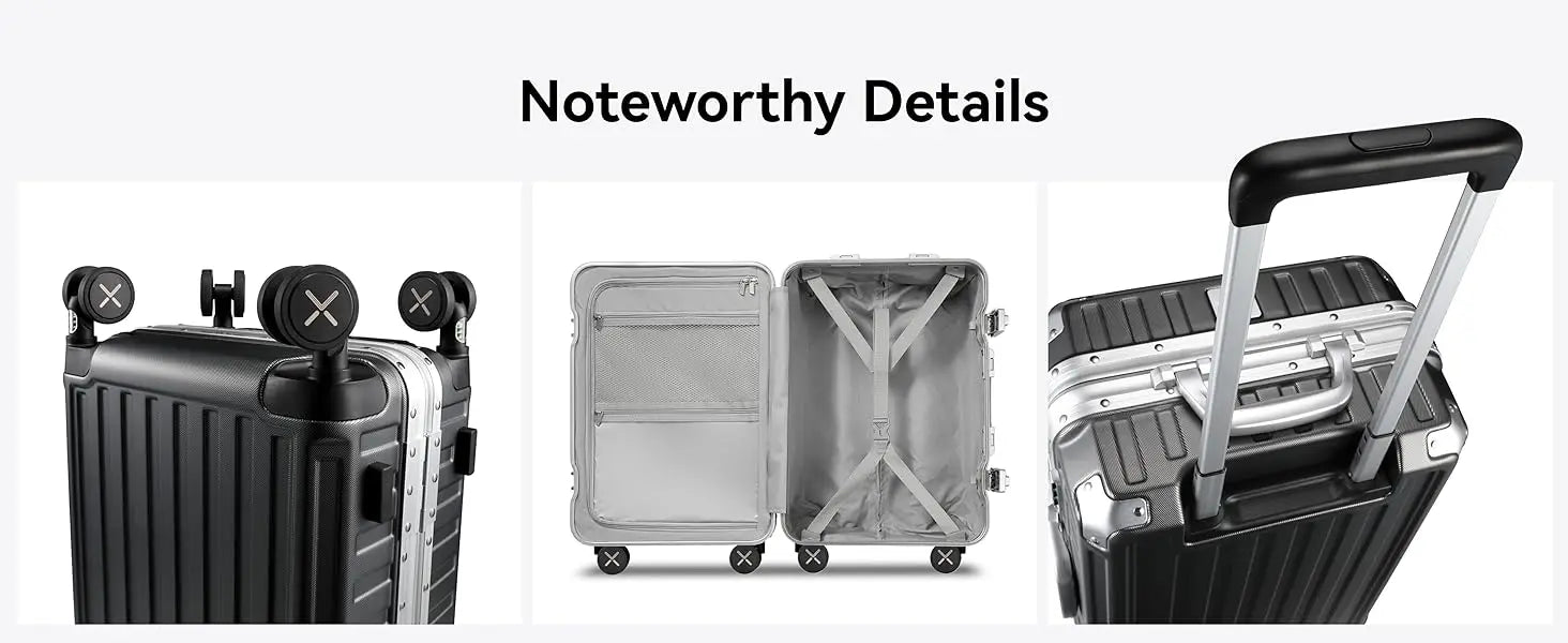 20 inch Aluminum Hard Shell Zipperless Carry-On