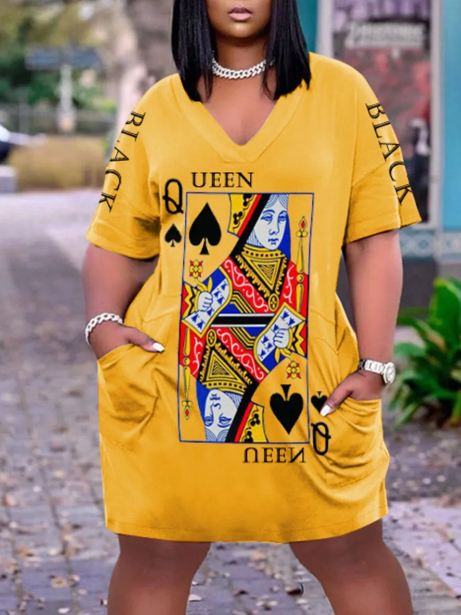 Women's Loose Short Sleeved Summer Plus Size Dress