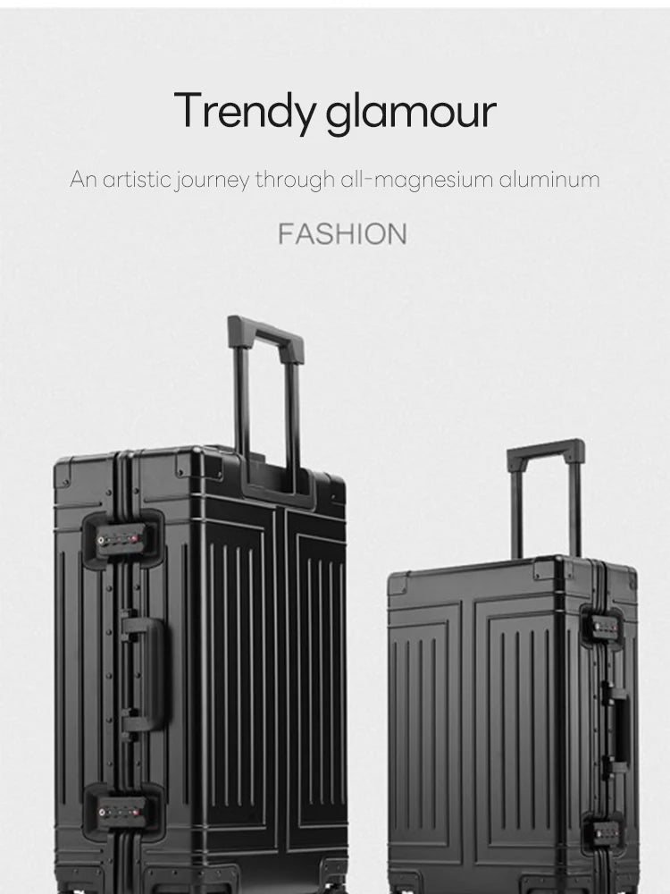 100% Aluminum-magnesium Travel Suitcase