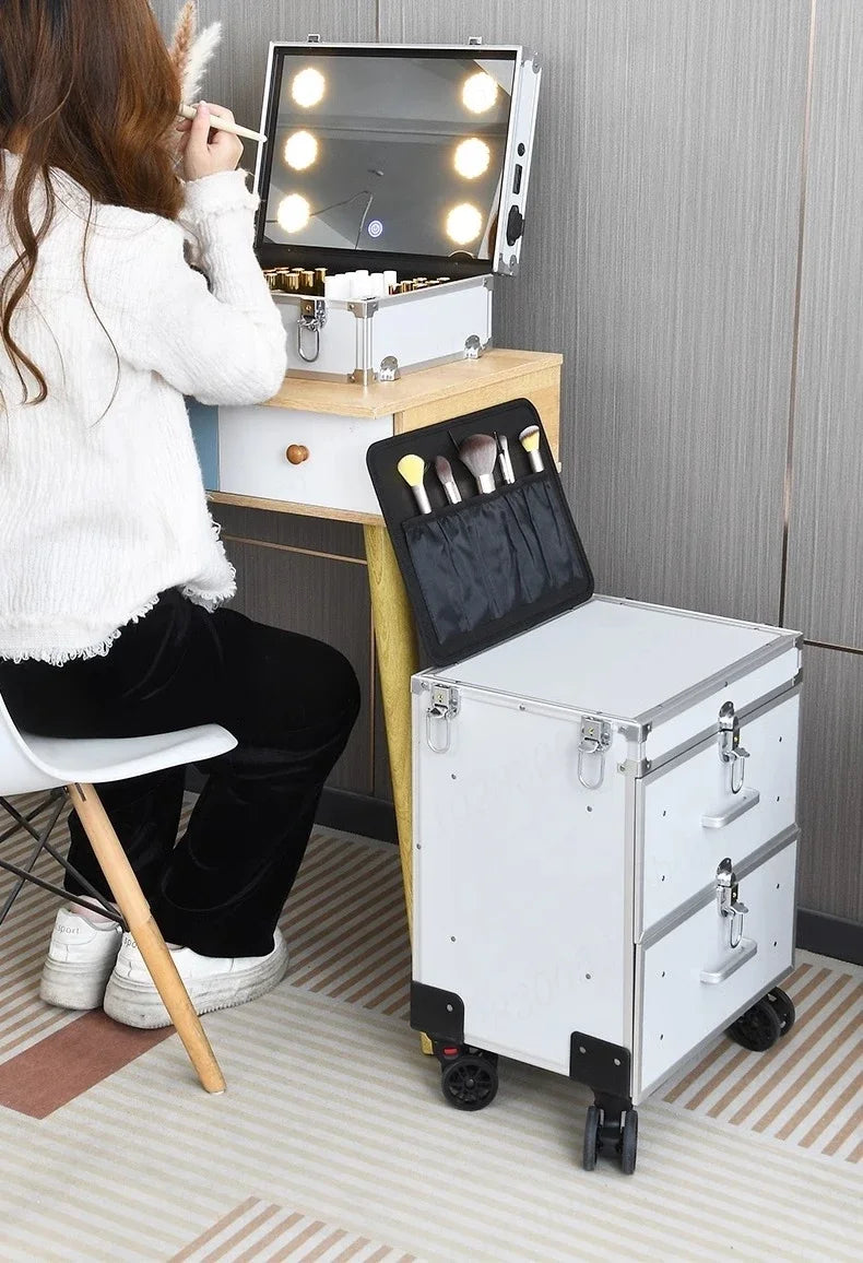 3-in-1 Makeup Rolling Luggage