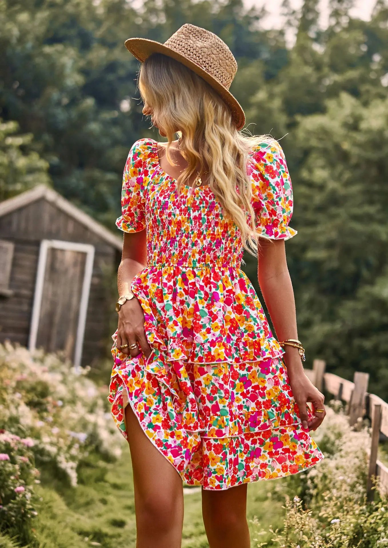 Women's Flower Print Dress