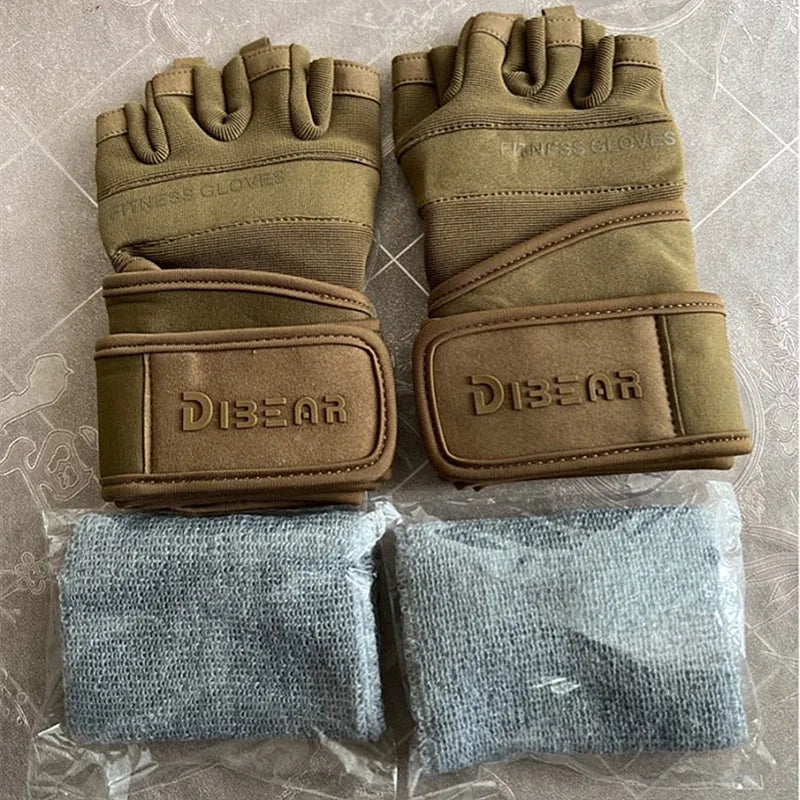 Half Finger Bodybuilding Gym Gloves