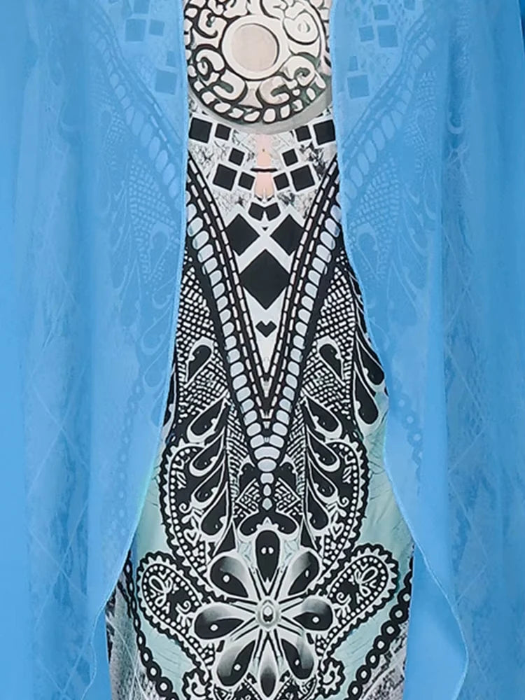 Plus Size Casual Dress Sets Solid Open Front and Graphic Printed Dress Sets Women's Plus Size Clothing