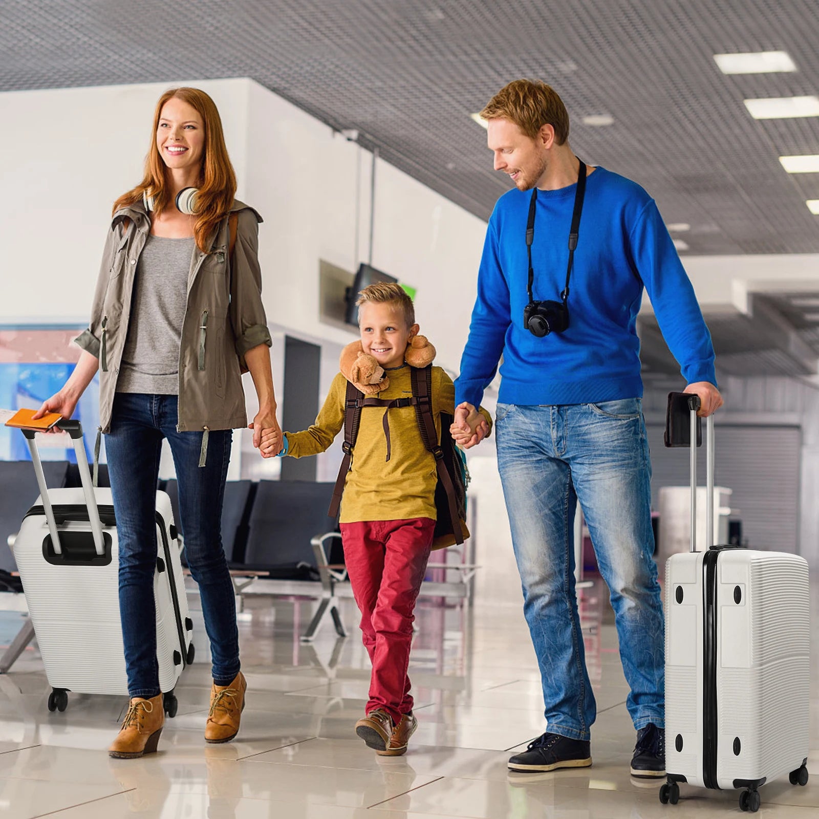 3Pcs Luggage Hardshell Travel Suitcase