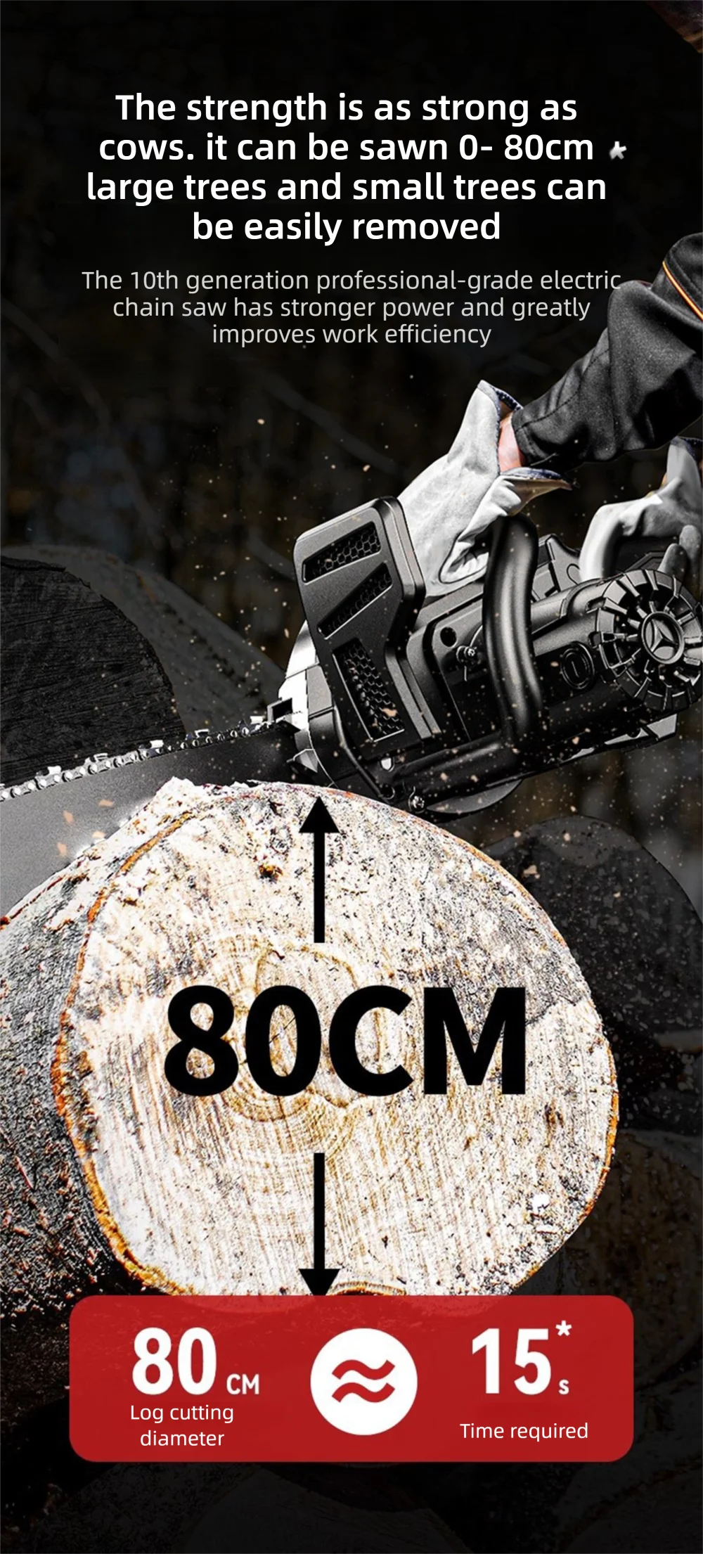 16 Inch High Power Electric Chain Saw