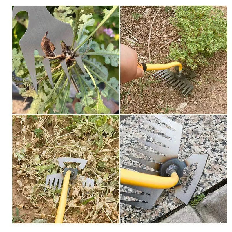4/11 Tooth Manual Excavator Grass Pot Soil Weeding Tool