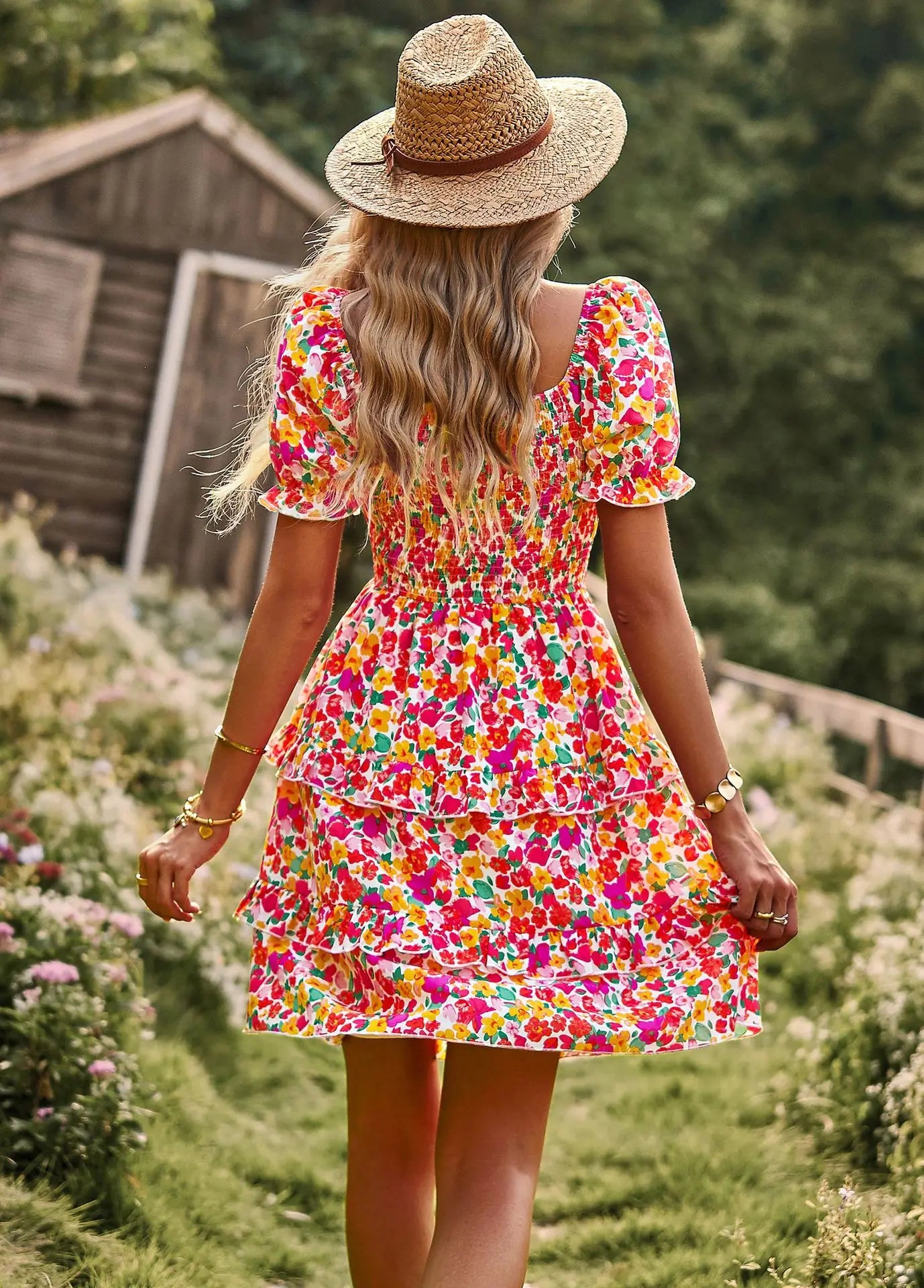 Women's Flower Print Dress