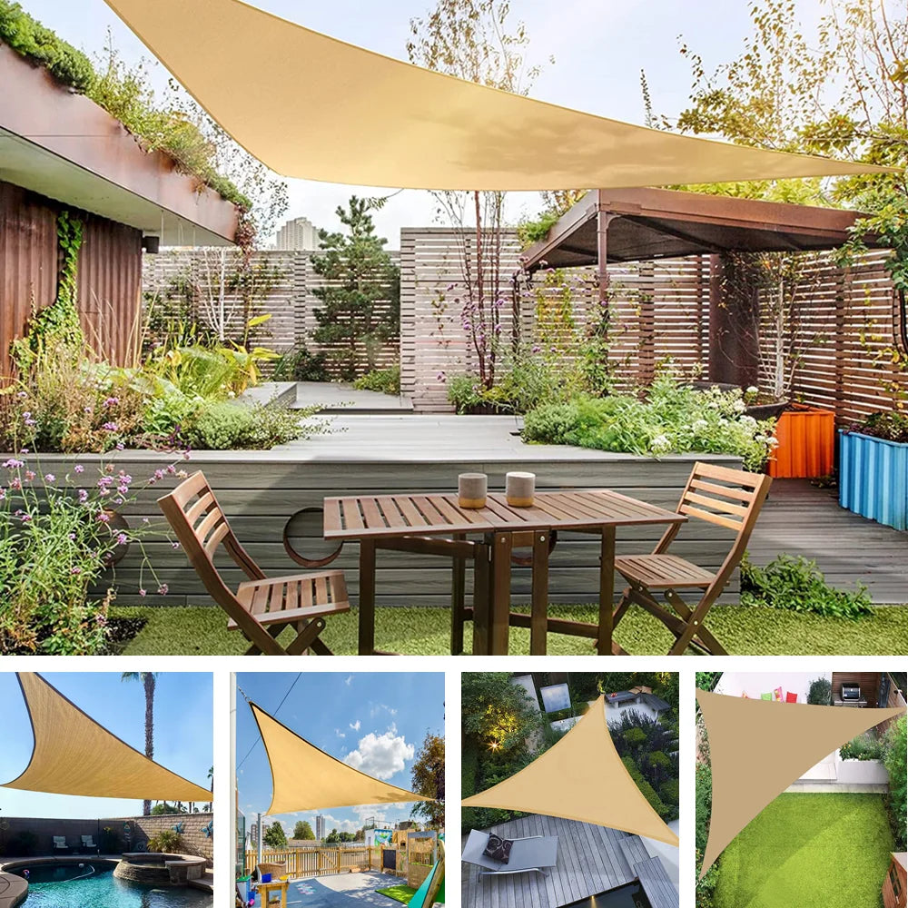 Waterproof Triangle Sun Shade Sail Canopy