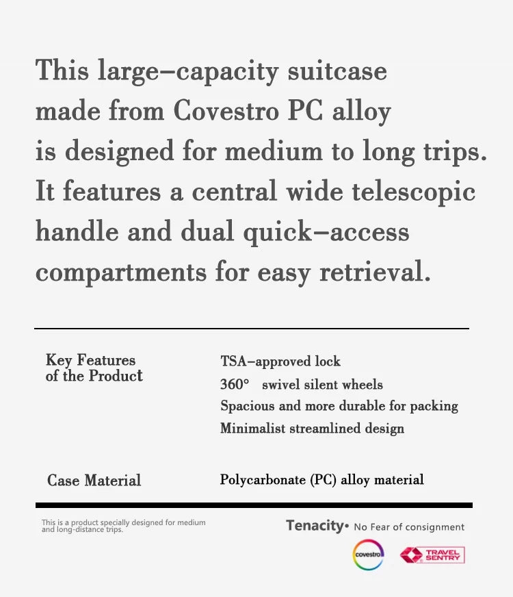 Lock Rapid-Charging Ports Luggage