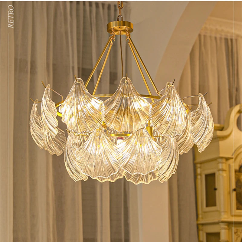 France Retro Pendant Crystal Chandelier